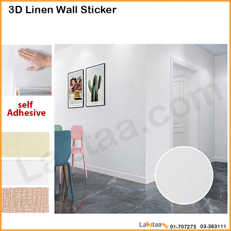 3D Linen Wall Sticker