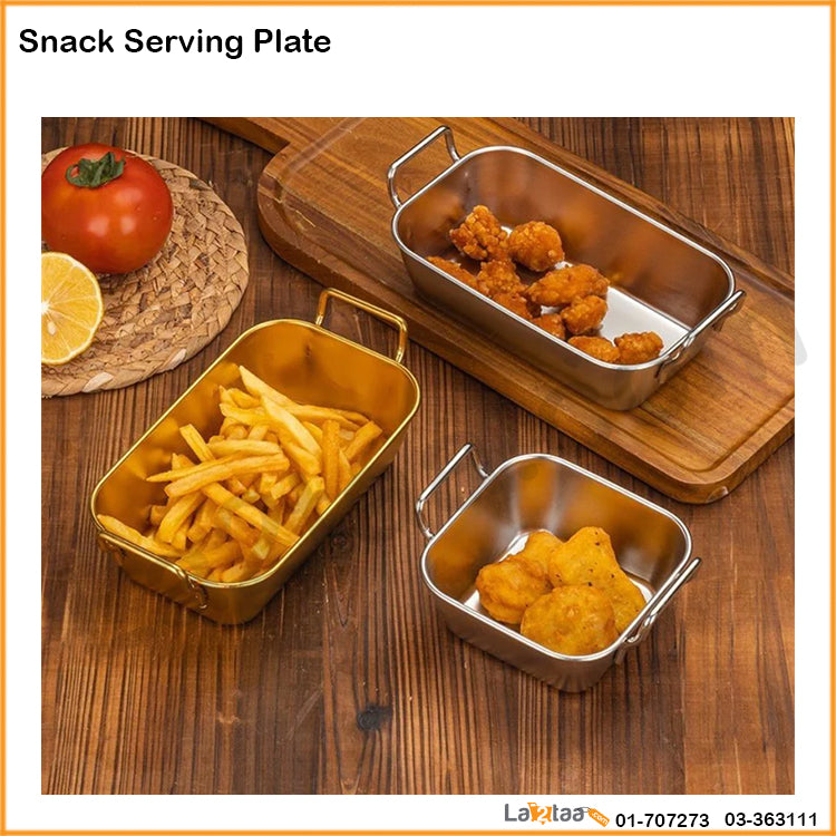 Stainless Steel Snack Serving Plate
