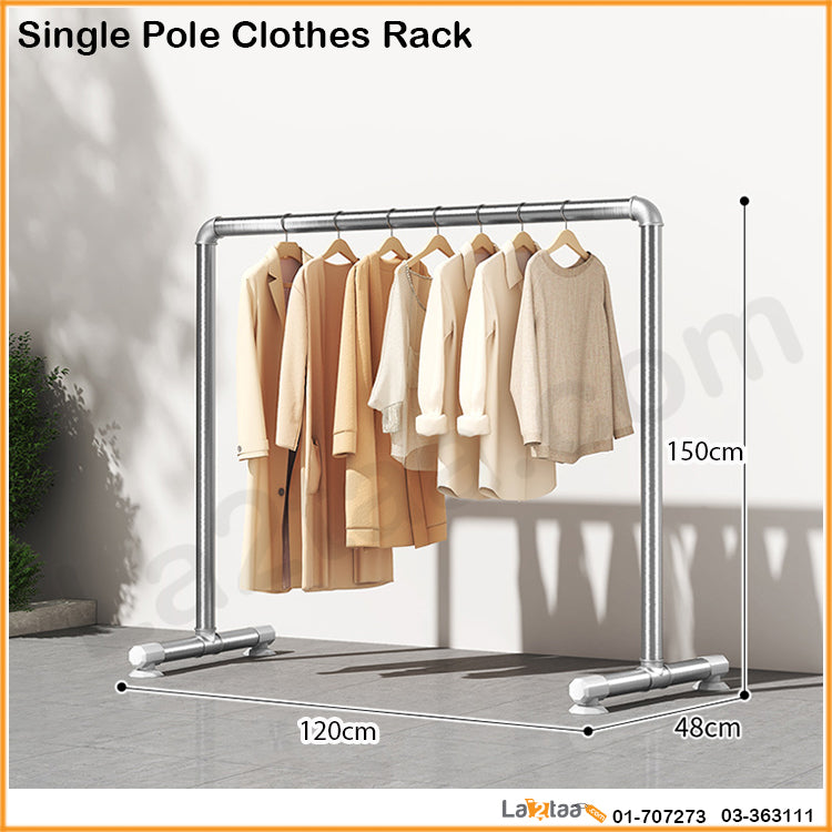 Single pole Clothes Rack