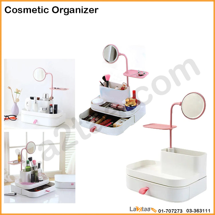 Cosmetic Organizer and Mirror