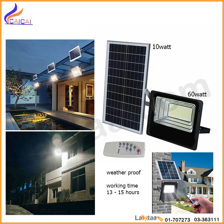 Caical-solar led light with solar panel