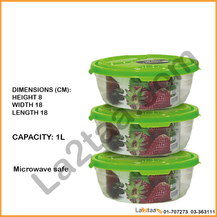 3 pieces round set