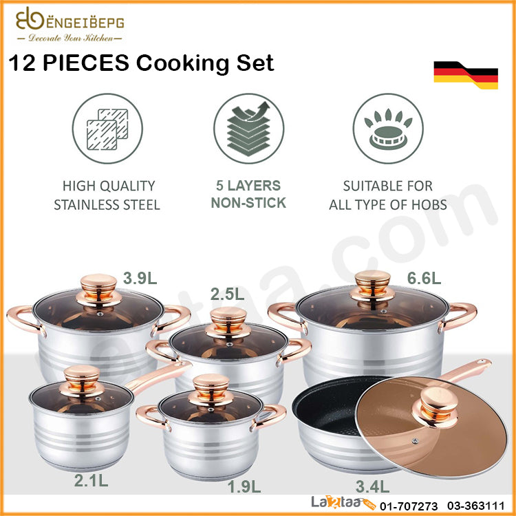 12 Pieces Cooking Set