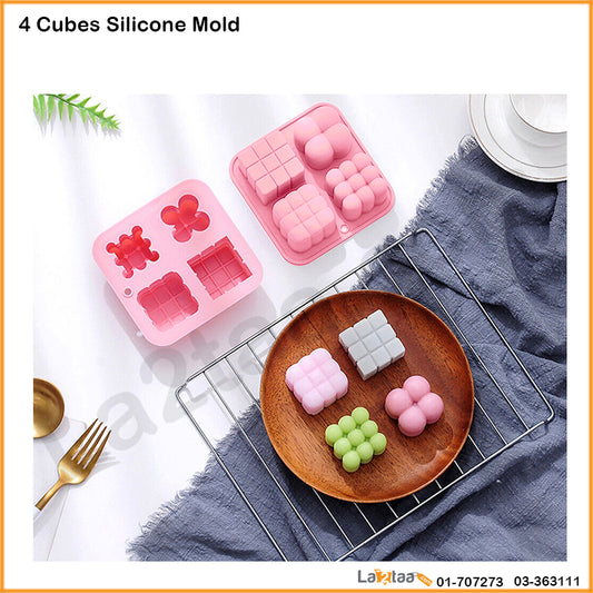 4 Cubes Silicone Mold