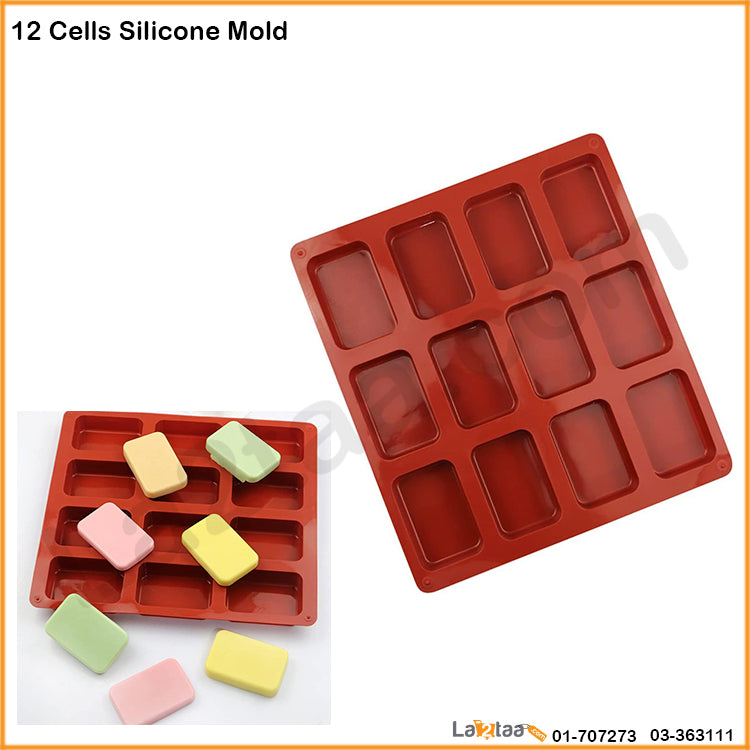 12 Cells Rectangular Silicone Mold