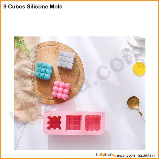 3 Cube Cells Silicone Mold