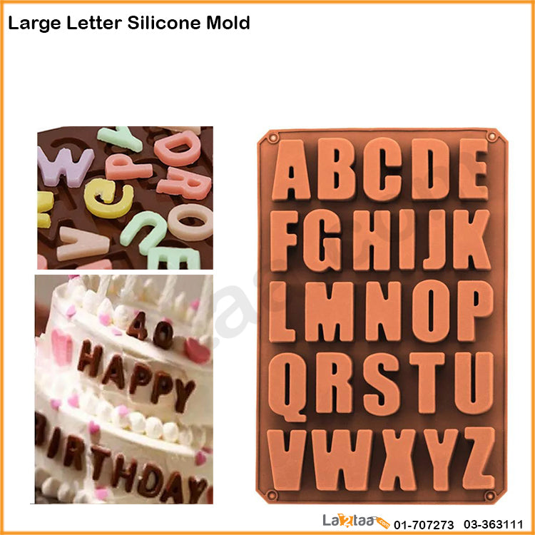 Large Letters Silicone Mold
