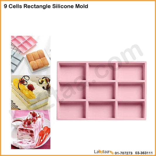 9 Cells Rectangle Silicone Mold