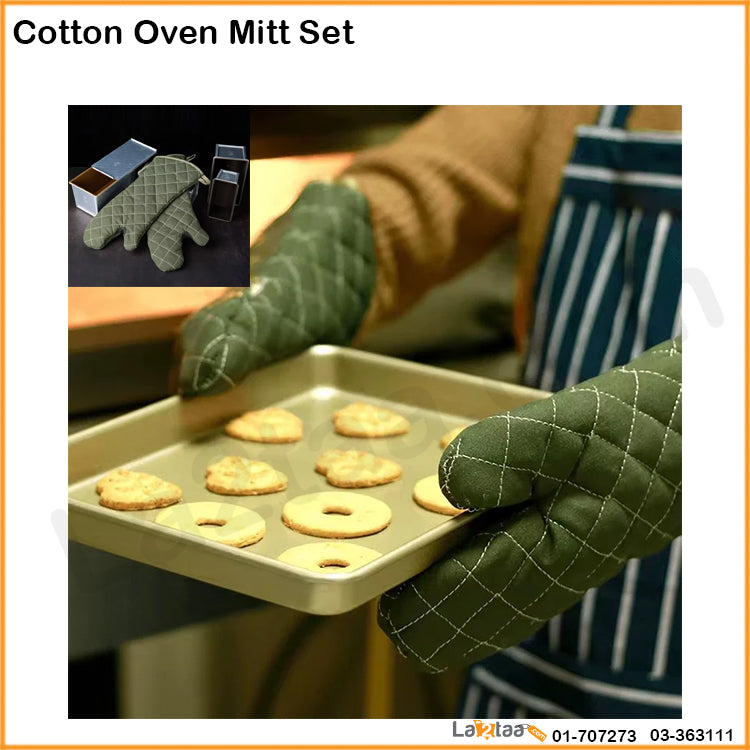 Cotton Oven Mitt Set