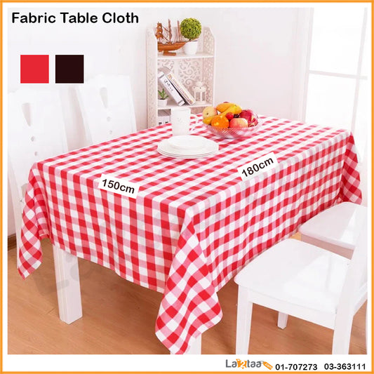 Fabric Checked Table Cloth