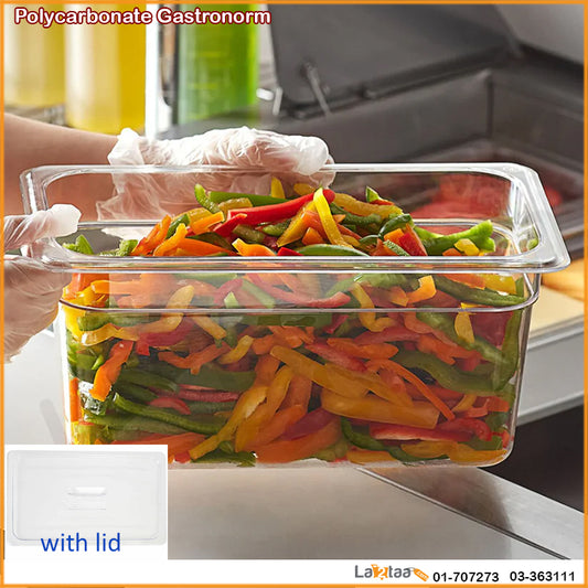 Polycarbonate Gastronome 1/3 With Lid