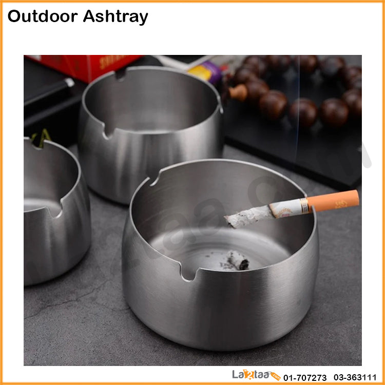 Stainless Steel Outdoor Ashtray