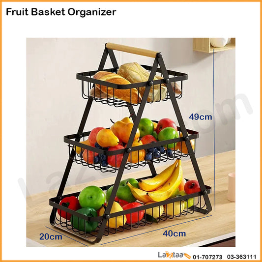 Three Tier Fruit Basket Organizer