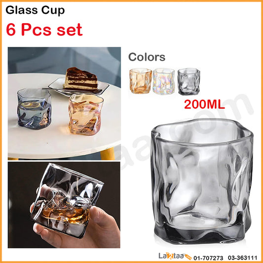 Glass Cups-6 Pieces