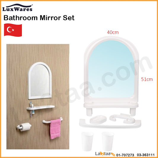 Lux Wares-Bathroom Mirror Set