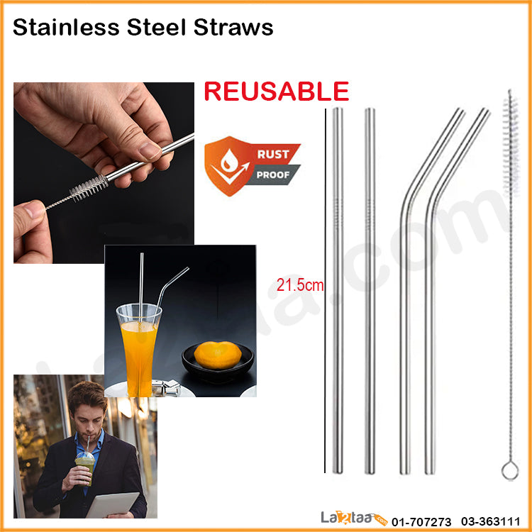 Re-usable Stainless Steel Straws