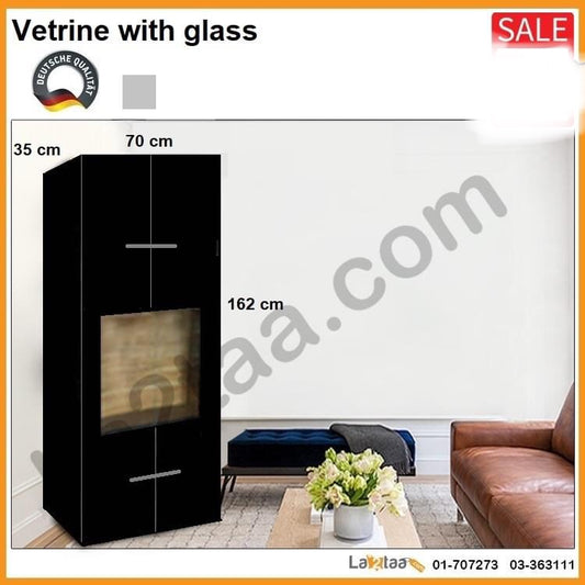 Vitrine with glass