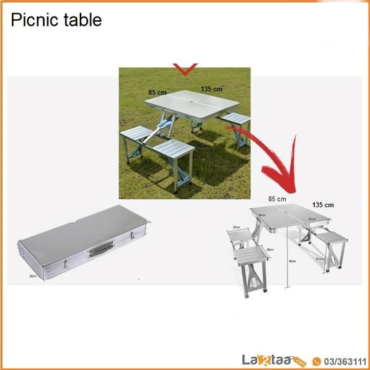 Foldable picnic table