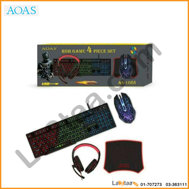 Aoas - RGB Computer Gaming  SET 4 Piece