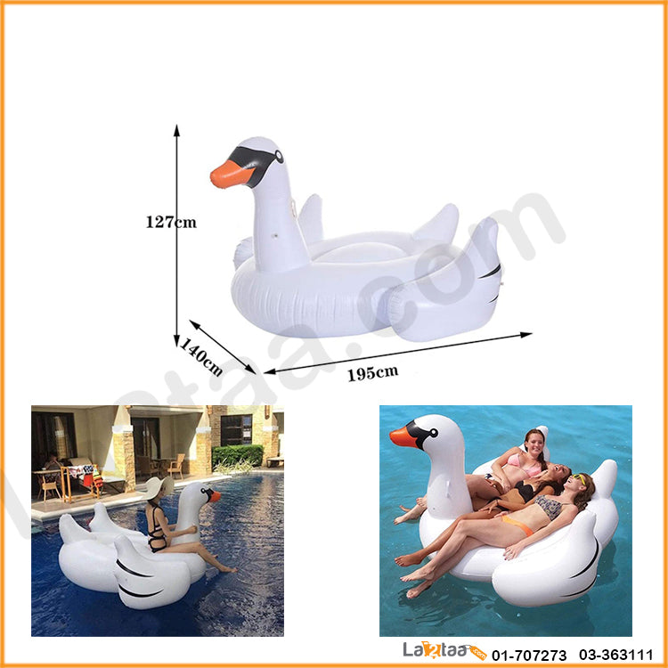 White Goose Inflatable Pool Float