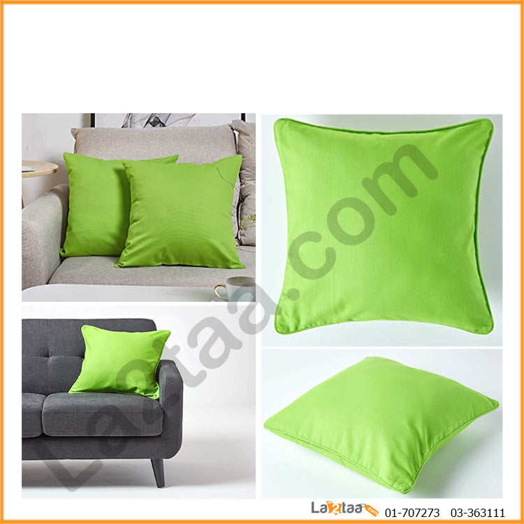green sofa pillow