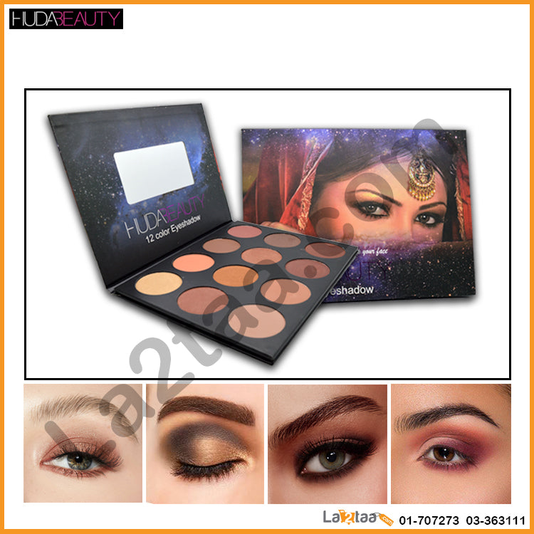 Huda Beauty-12 Colours Eyeshadow
