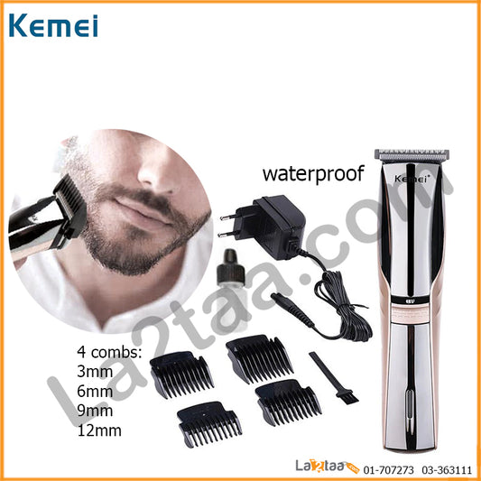 KEMEI - Rechargeable Hair Clipper with 4 Heads