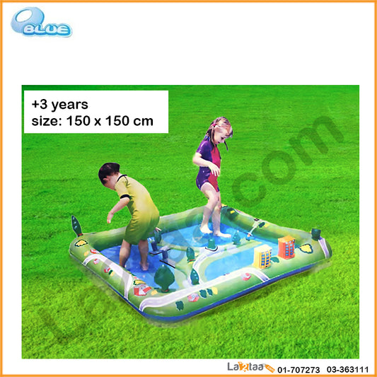 Oblue - nflatable Village Fun Playmat With Sprayer 150x150 cm