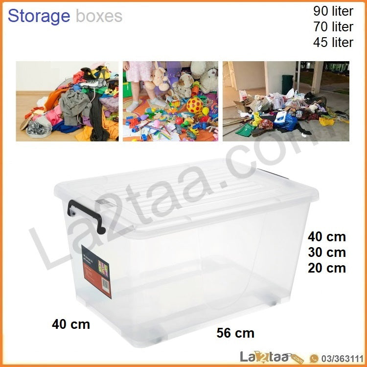 Storage box with wheels